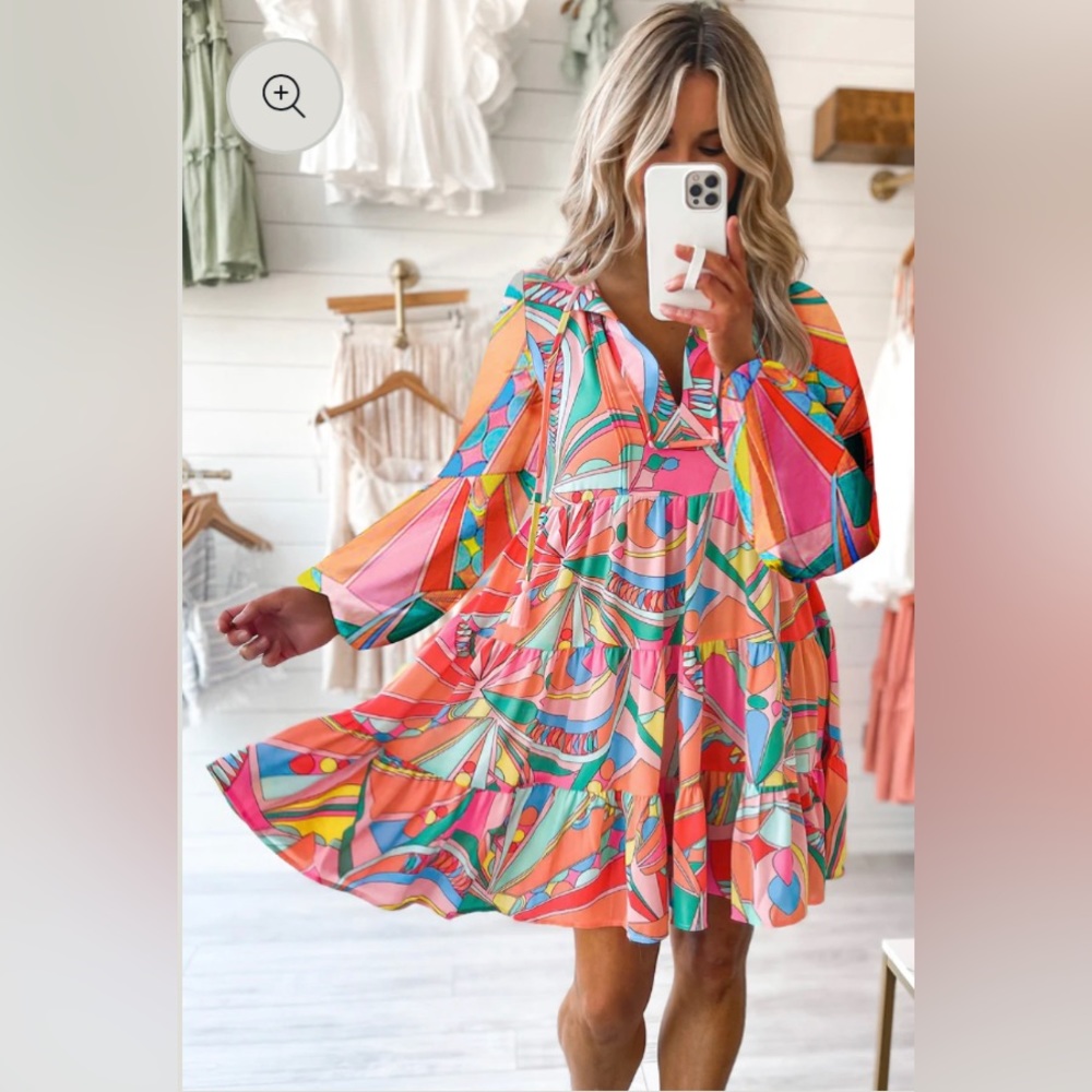 Geometric colorful dress